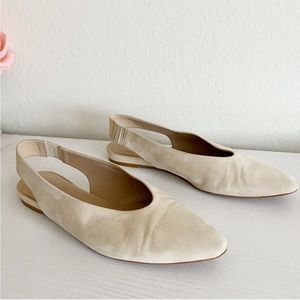 Everlane | V Slingback Suede Flats